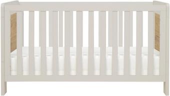 Tutti Bambini Alba Mini Cot Bed   - White Sand /Oak